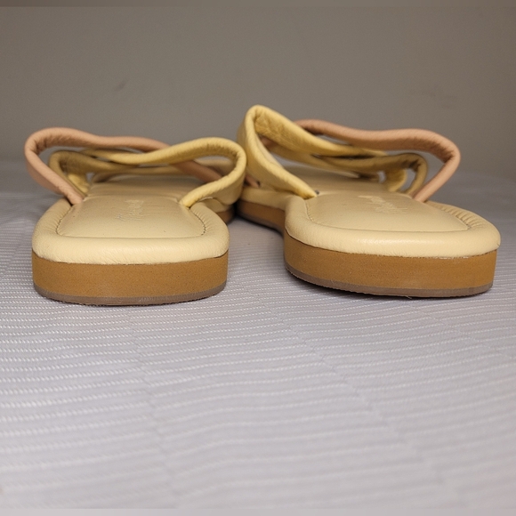 Madewell The Leeandra Slide Puffer Butter Yellow Leather Sandal sz 8 - Picture 5 of 9